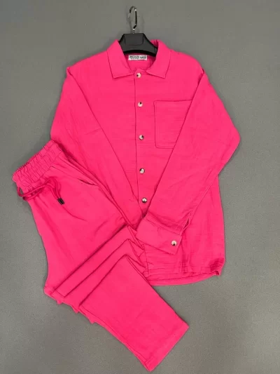 Pembe Gömlek Pantolon Takımı